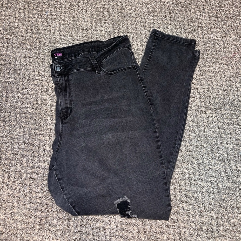 Black Distressed Jeans